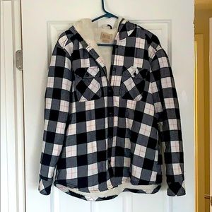 Lined Flannel with hood and soft inner lining